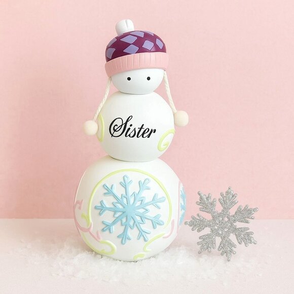 Snowgirl Sister Figurine Christmas Gift Magnetic Winter Snowflake Holiday Keepsa - Picture 2 of 16